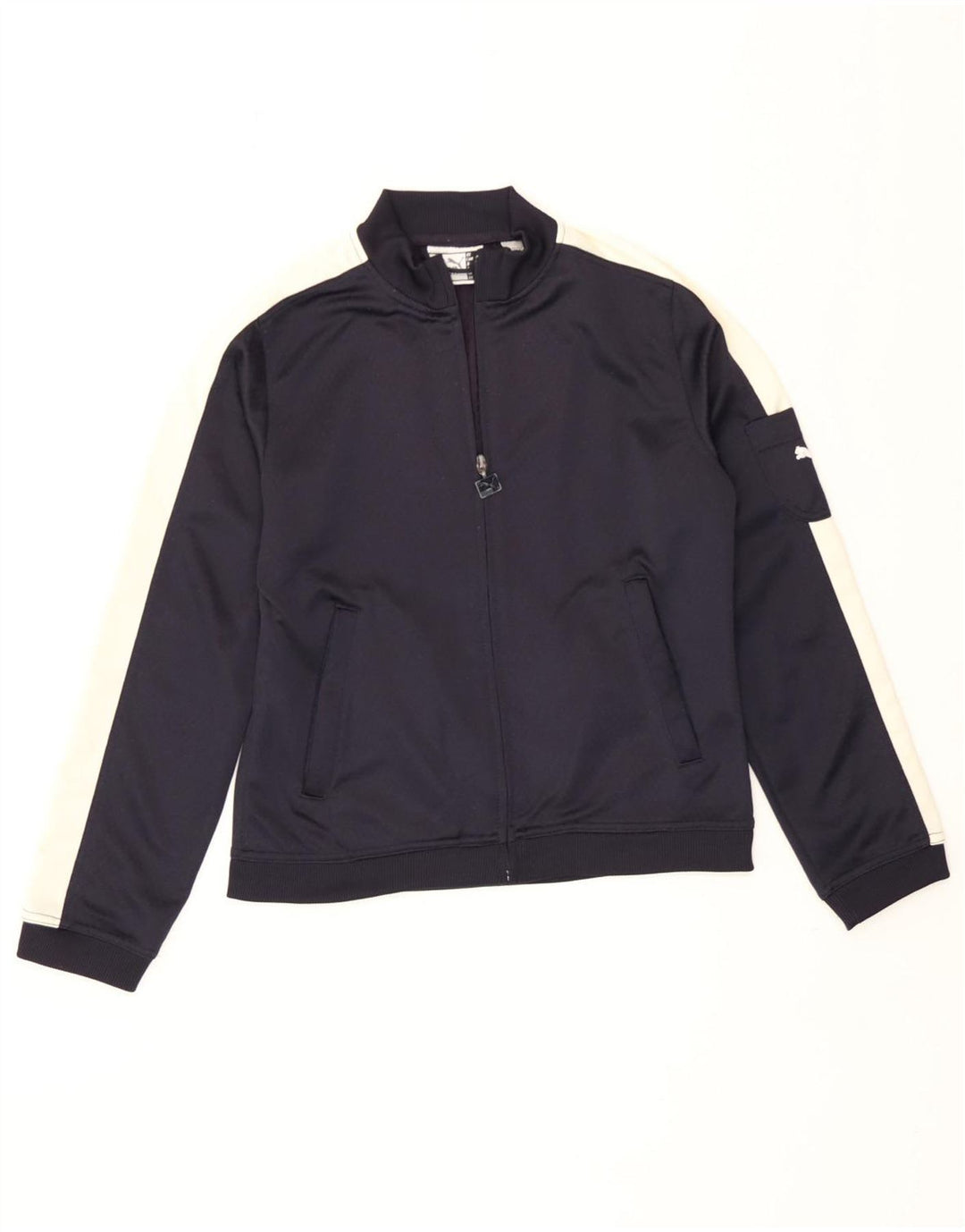 Puma Veste de survêtement pour femme UK 10 Small Bleu marine Colourblock