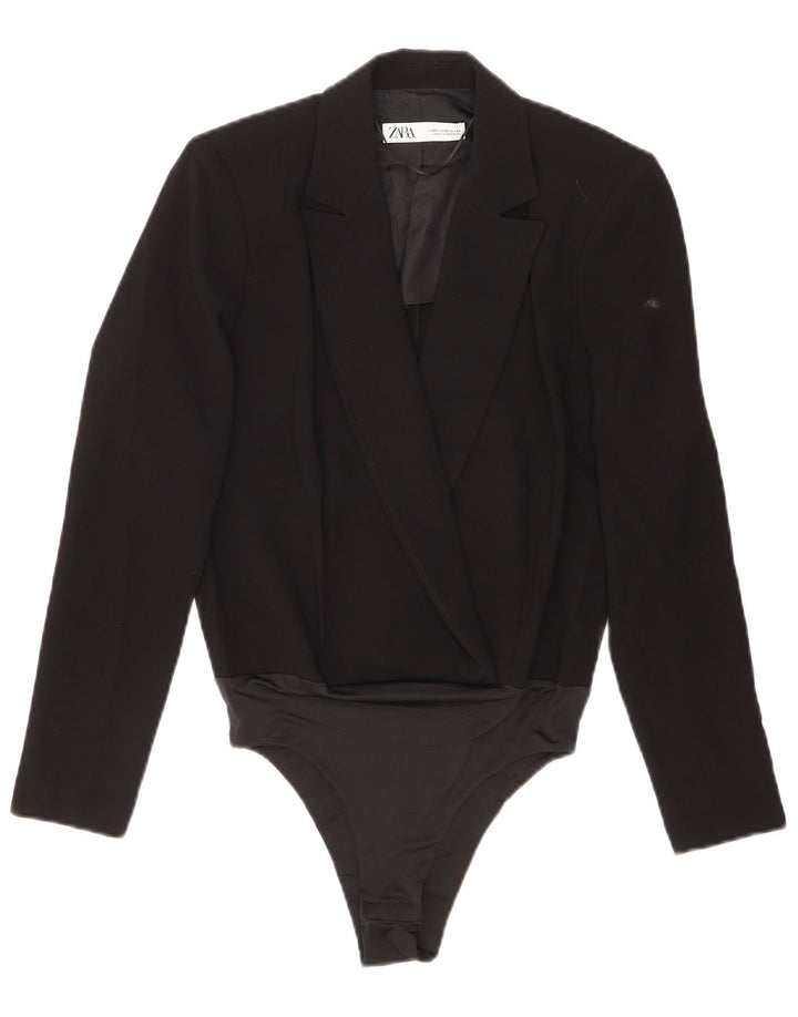 Zara Femme Blazer Body UK 6 XS Noir Polyester