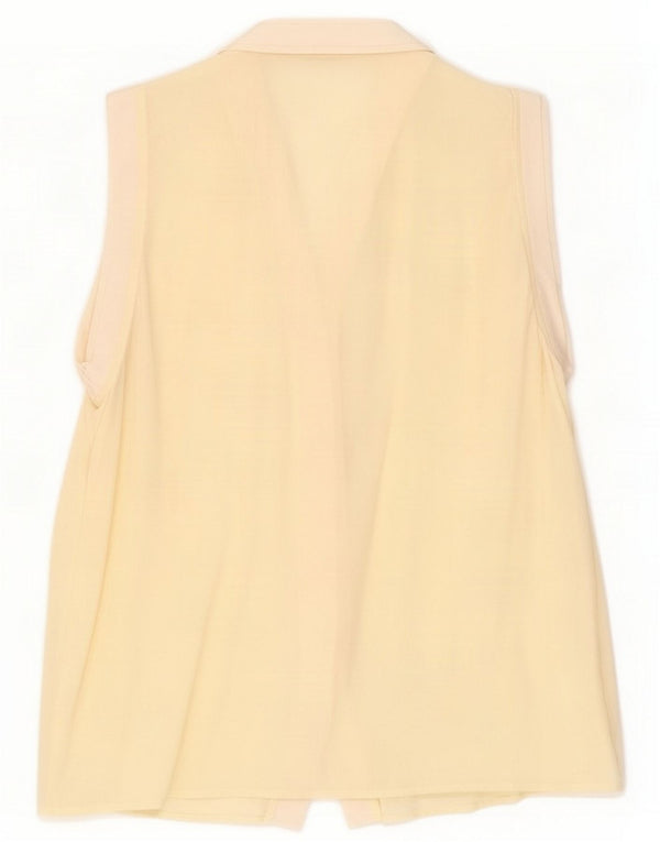 Max & Co. Haut cardigan ouvert sans manches pour femme UK 12 Beige moyen
