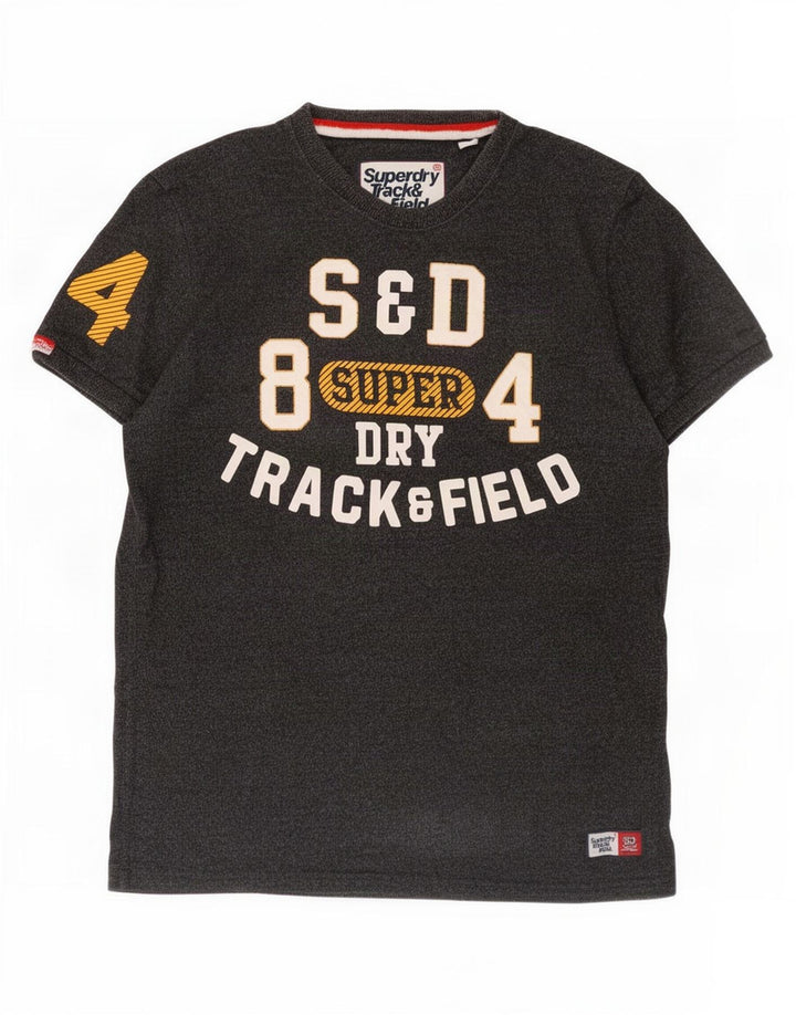 Superdry T-Shirt Graphique Homme Grand Gris Coton