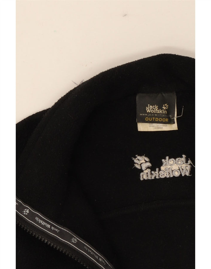 JACK WOLFSKIN Womens Fleece Jacket UK 12/14 Medium Black Polyester Vintage Jack Wolfskin and Second-Hand Jack Wolfskin from Messina Hembry 