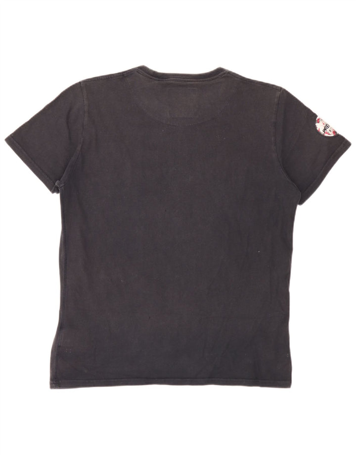 Superdry T-Shirt Graphique Top XL Noir Coton Homme