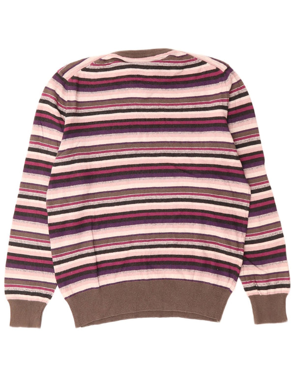 SERGIO TACCHINI Pull col V pour femme UK 14 Medium Multicolore