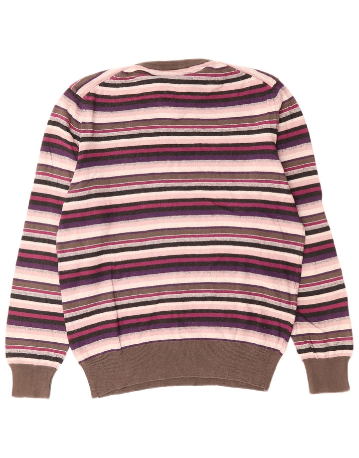SERGIO TACCHINI Pull col V pour femme UK 14 Medium Multicolore