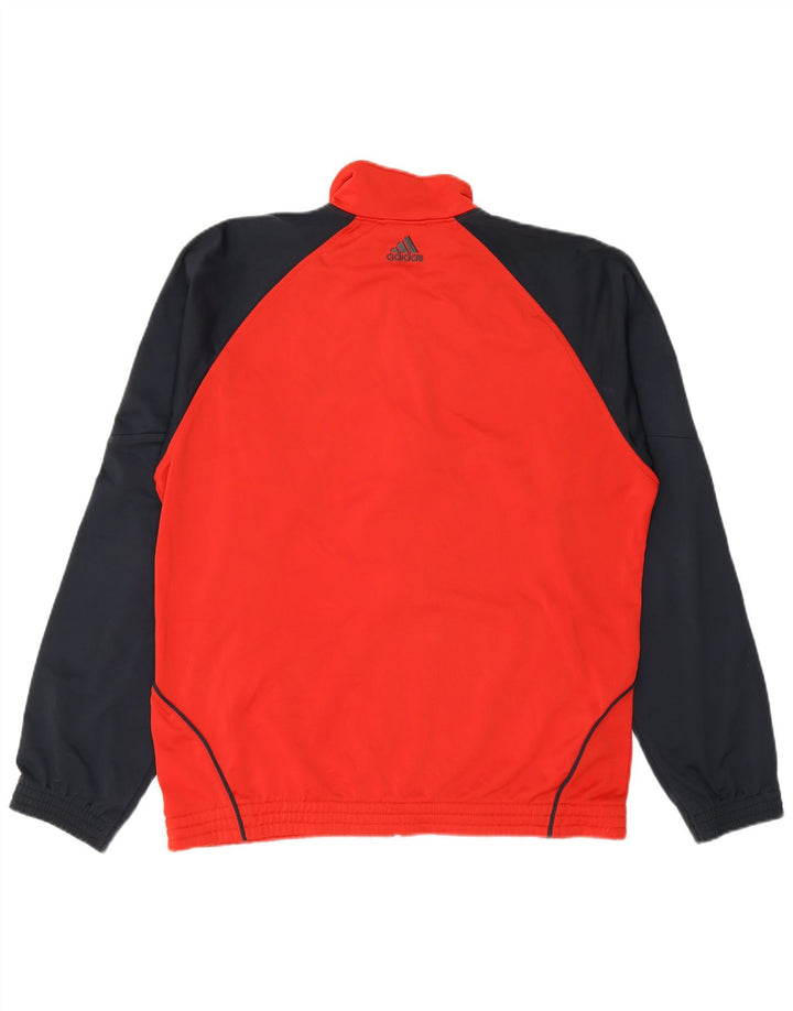 Adidas Veste de survêtement pour homme UK 42/44 Large Rouge Colorblock Polyester