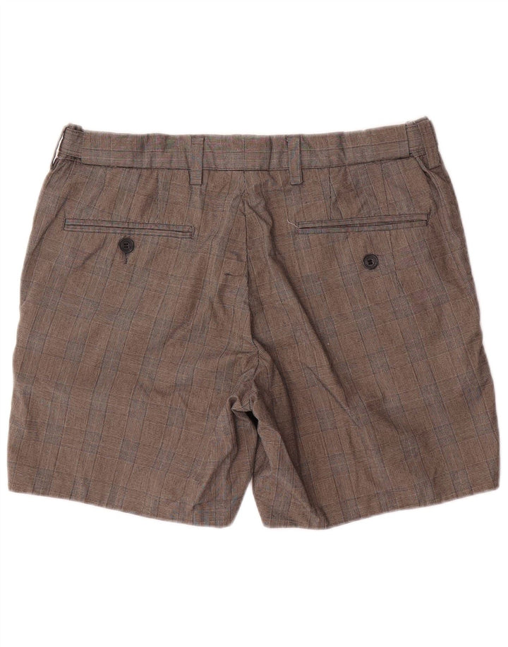 French Connection Short Chino Homme W34 Grand Gris Carreaux Coton