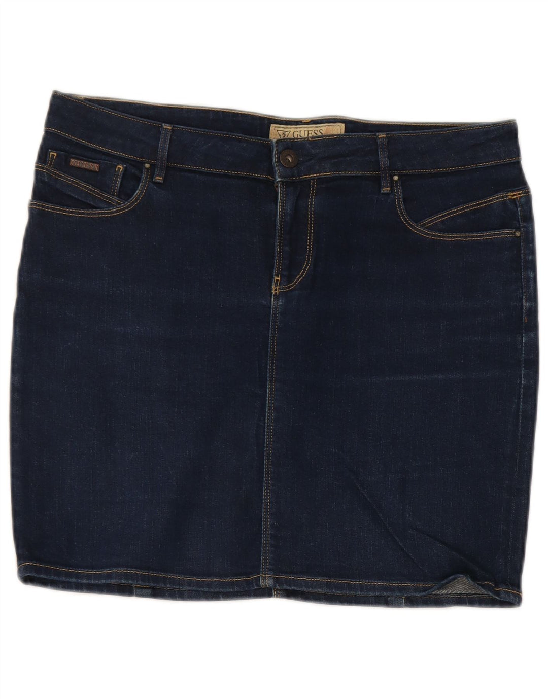 Guess Femme Mini Jupe En Jean W29 Bleu Moyen Coton