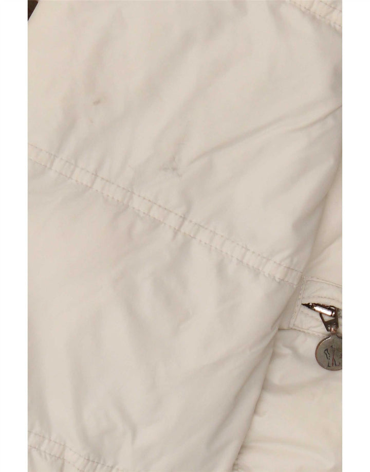 Moncler Veste matelassée graphique pour filles 9-10 ans Polyamide color block blanc