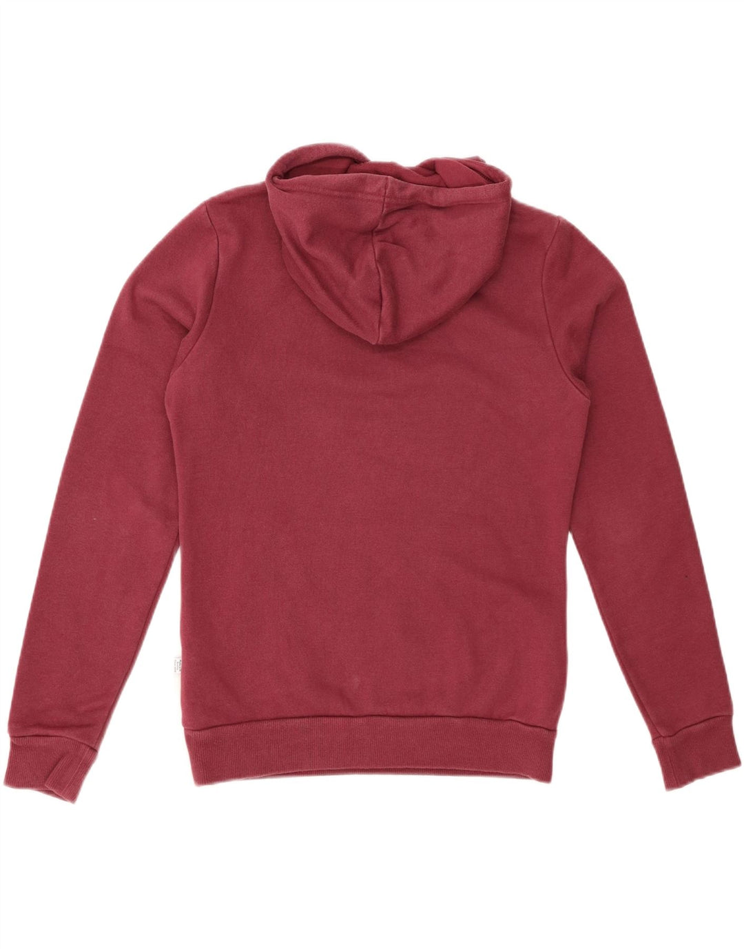 PUMA Pull à capuche graphique pour femme UK 10 Petit coton bordeaux