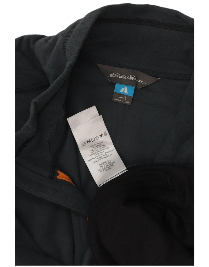 EDDIE BAUER Veste polaire pour homme UK 40 Large Bleu Colorblock Nylon