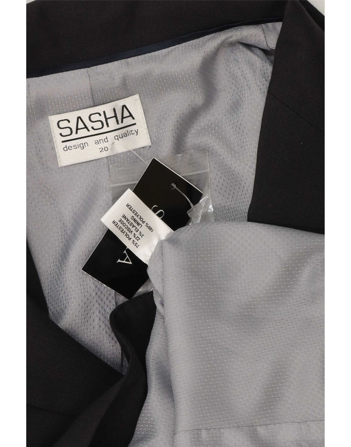 Sasha Veste blazer à 2 boutons pour femme UK 20 2XL Gris Polyester