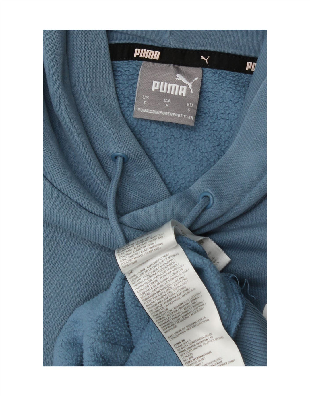 Puma Pull à capuche pour homme Petit Bleu Coton