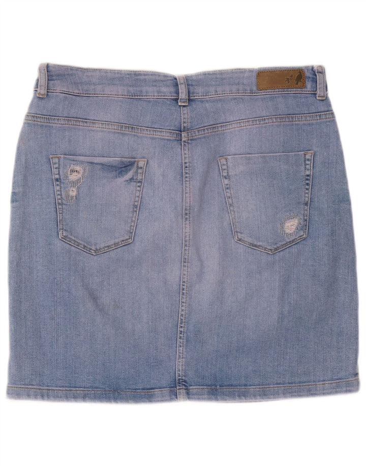 Marks & Spencer Jupe en jean indigo vieilli pour femme UK 12 Medium W32 Bleu