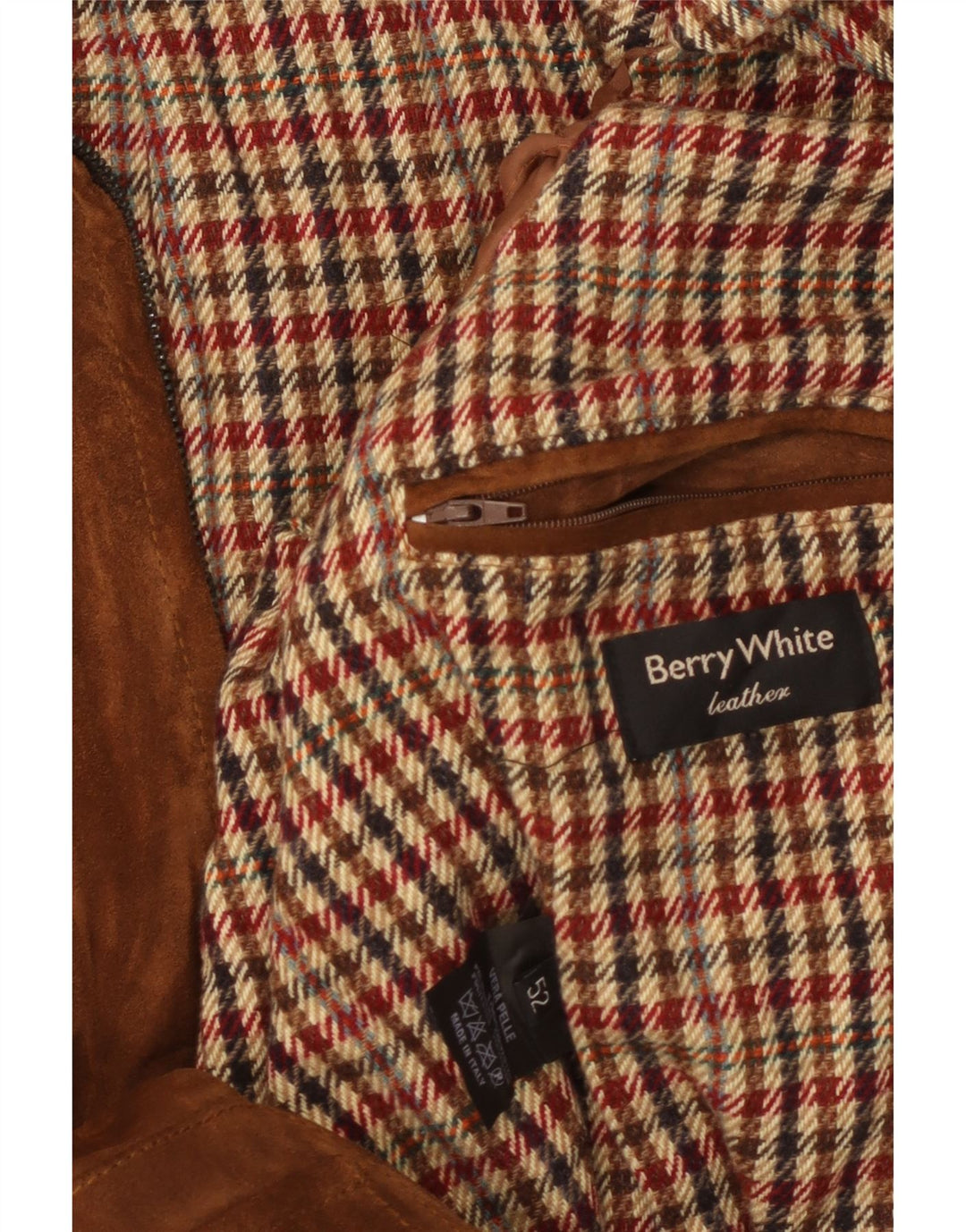 VINTAGE Veste en Daim Homme IT 52 XL Cuir Marron