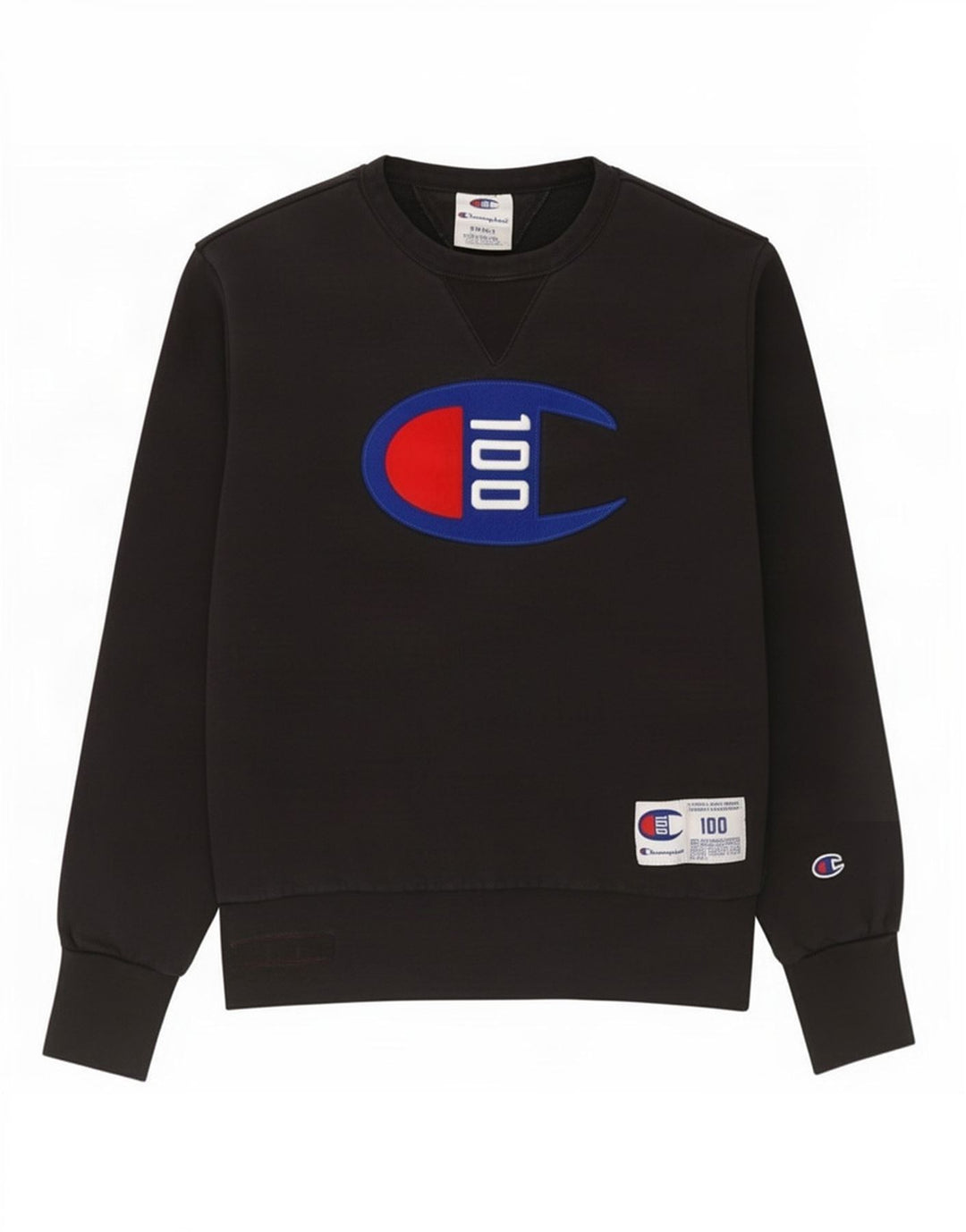 Champion Sweat-shirt surdimensionné graphique pour femme UK 10 Small Noir