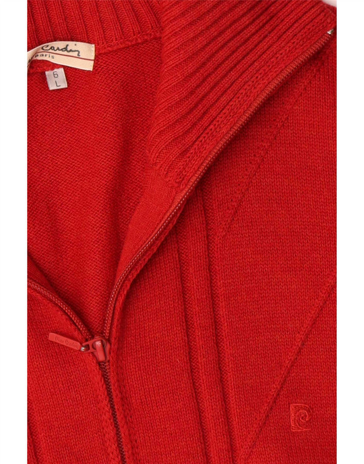 Pierre Cardin Pull Cardigan Homme Grande Laine Rouge