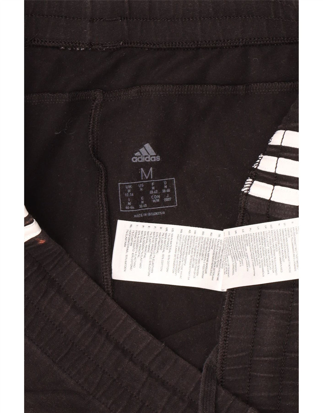 ADIDAS Short de sport pour femme UK 12/14 Coton noir moyen