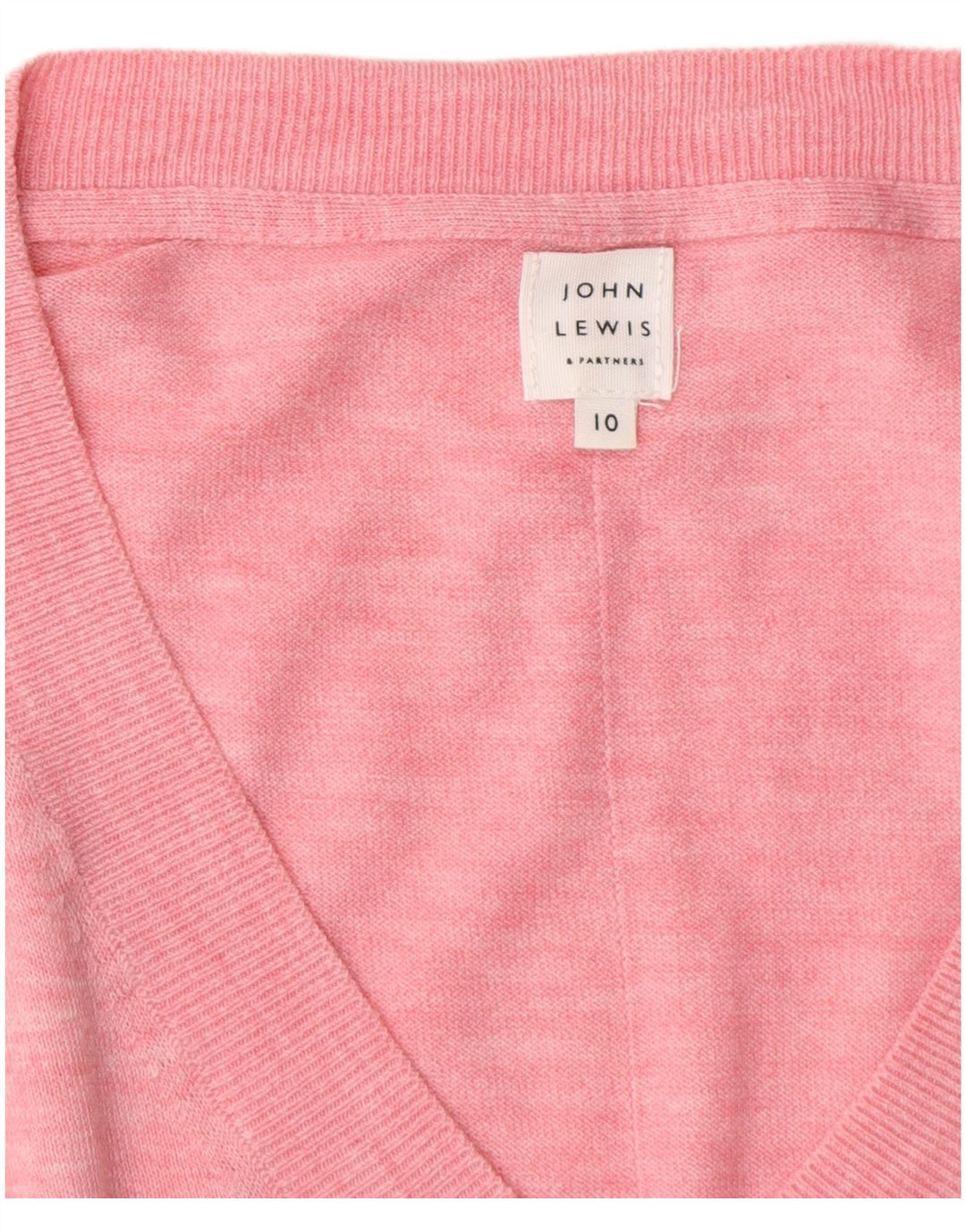 JOHN LEWIS Pull surdimensionné à col en V pour femme UK 10 Petit Rose