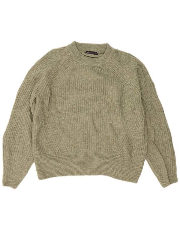 Marks & Spencer Pull ras du cou pour femme UK 16 Grand acrylique vert