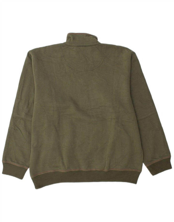 CHAMPION Sweat-shirt col zippé homme XL vert coton sport