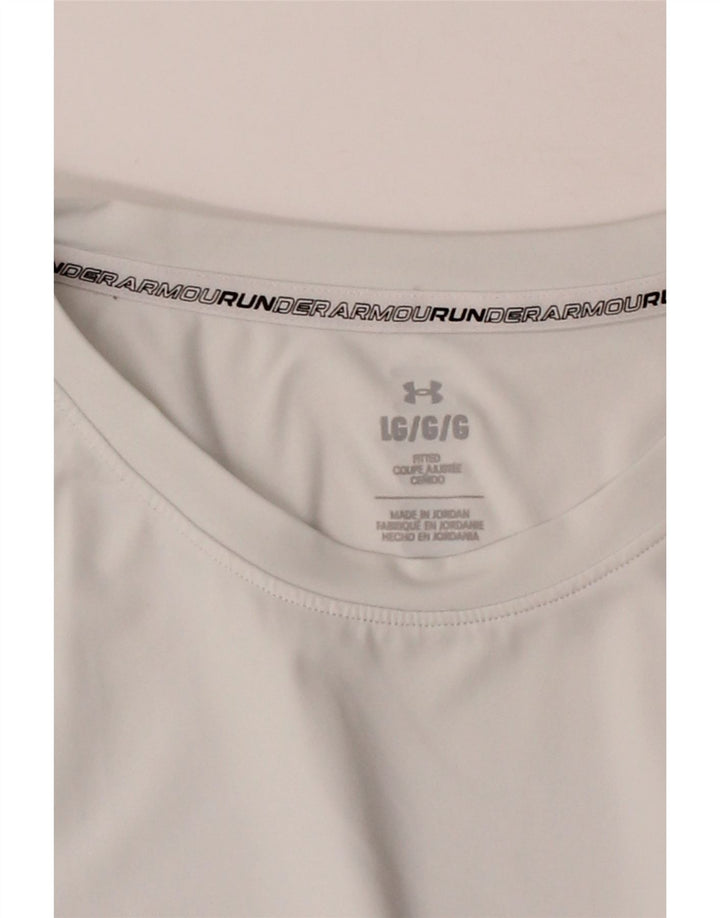 UNDER ARMOUR Womens T-Shirt Top UK 14 Large White Vintage Under Armour and Second-Hand Under Armour from Messina Hembry 
