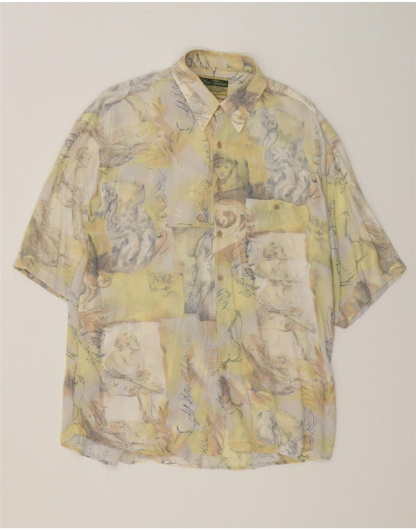 MAC FASHION Chemise à Manches Courtes Homme Multicolore Patchwork Viscose