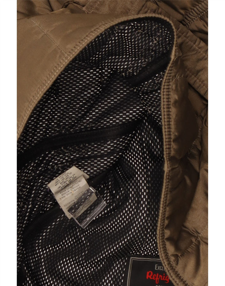 Refrigiwear Veste matelassée à capuche pour femme UK 14 Marron moyen Polyamide