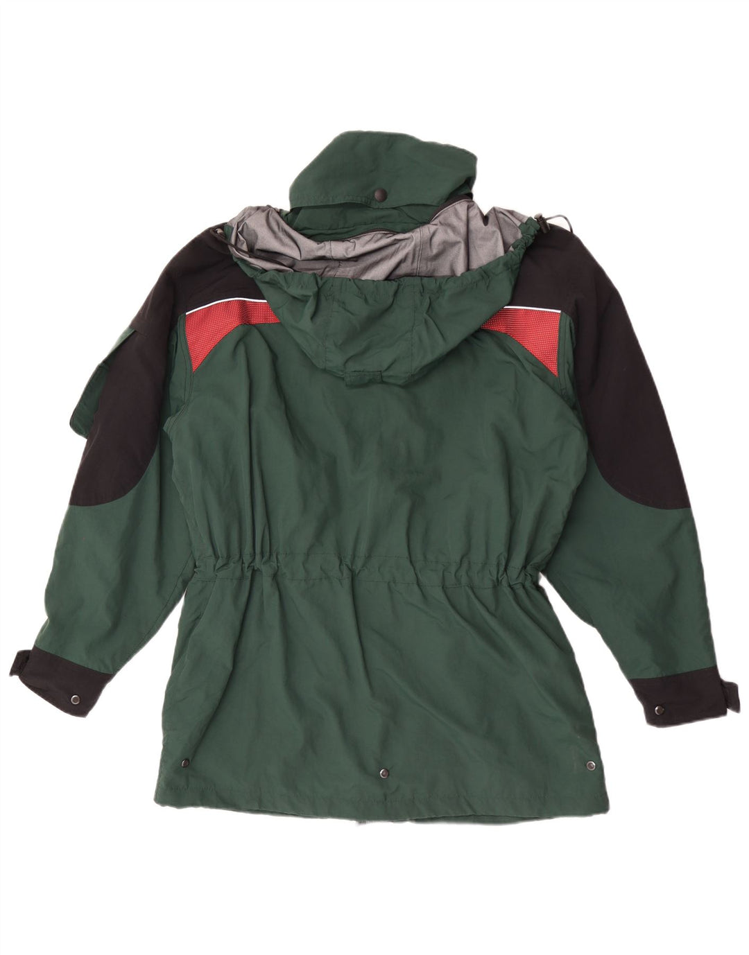 veste de pluie à capuche vintage pour homme UK 40 Grand Polyamide Vert