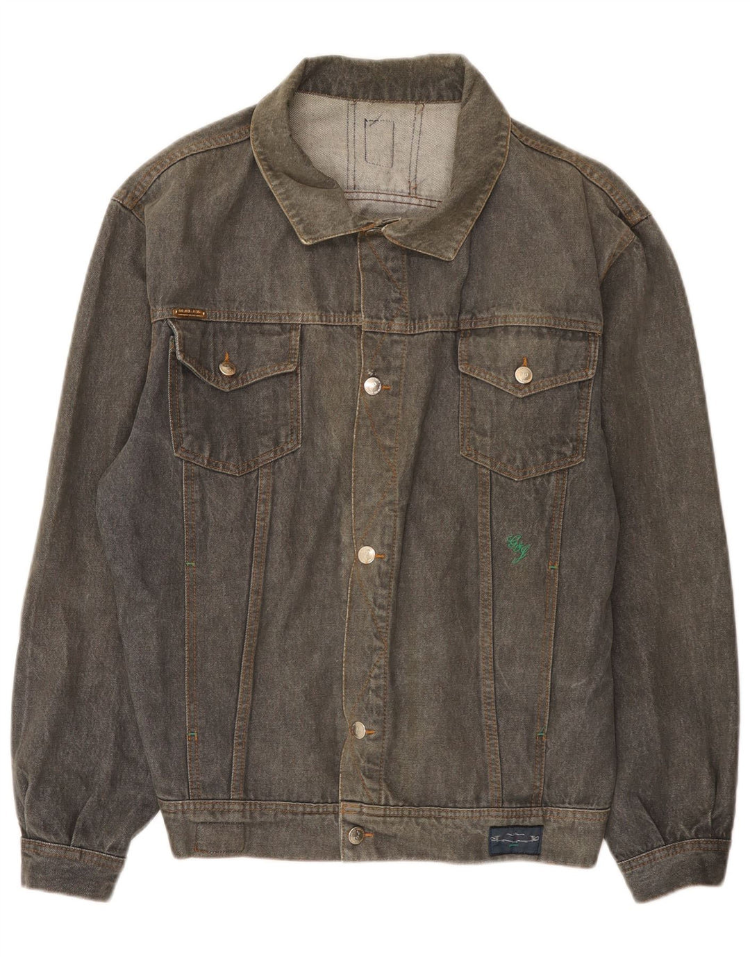 veste en denim homme vintage UK 40 grand coton gris