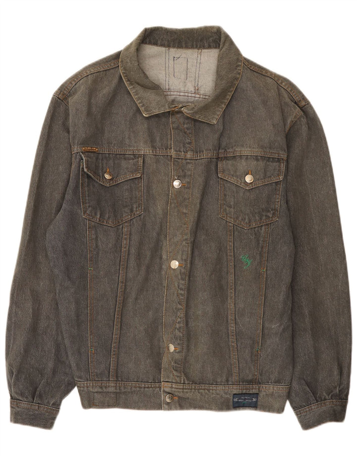 veste en denim homme vintage UK 40 grand coton gris