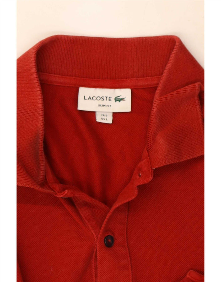 Lacoste Polo Slim Fit pour homme Taille 5 Grand Rouge