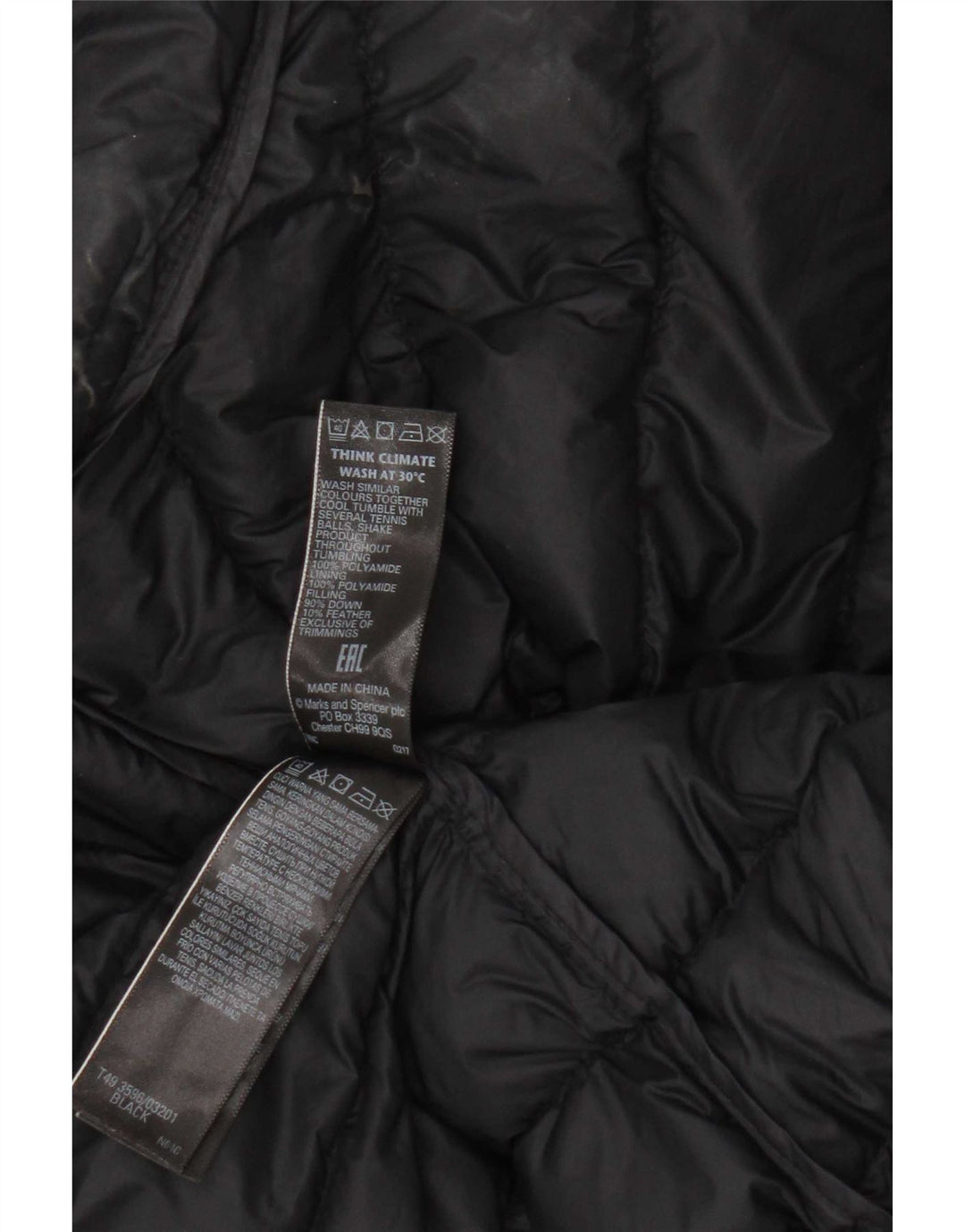 Marks & Spencer Gilet rembourré femme UK 20 2XL Noir Polyamide