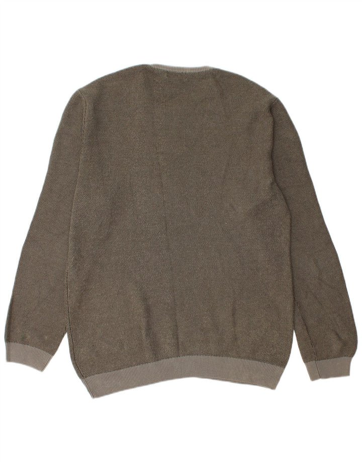 Calvin Klein Pull à col rond homme en coton gris moyen