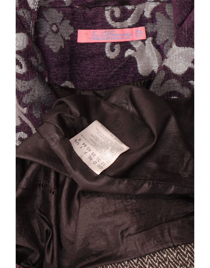 JOE BROWNS Manteau pour femme UK 12 Moyen Violet Floral Classique