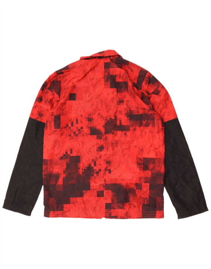 Veste de Pluie Adidas Garçon 15-16 Ans Rouge Colorblock Polyester