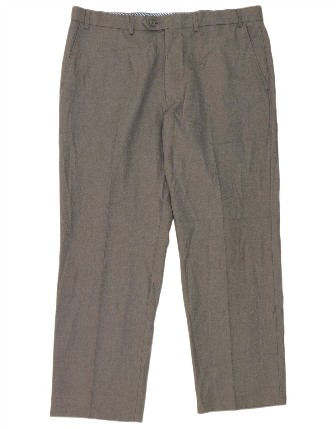 Marks & Spencer Pantalon de Costume Droit Homme W38 L29 Gris Polyester