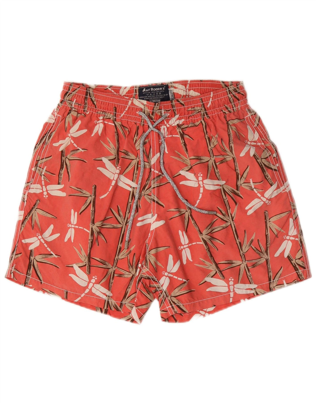 Roy Rogers Short de bain pour homme en nylon floral rouge moyen