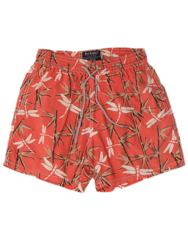 Roy Rogers Short de bain pour homme en nylon floral rouge moyen