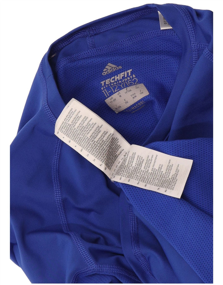 Adidas Garçon Climacool Top Manches Longues 11-12 ans Bleu Polyester