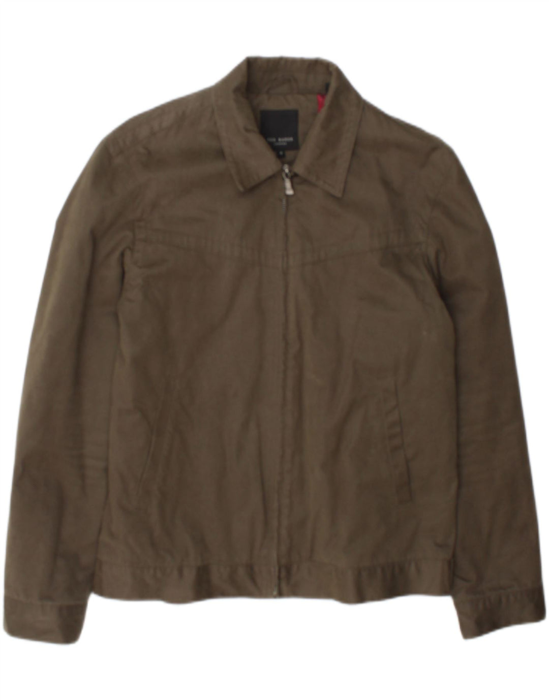 Ted Baker Veste Bomber Homme Taille 3 Coton Kaki Moyen