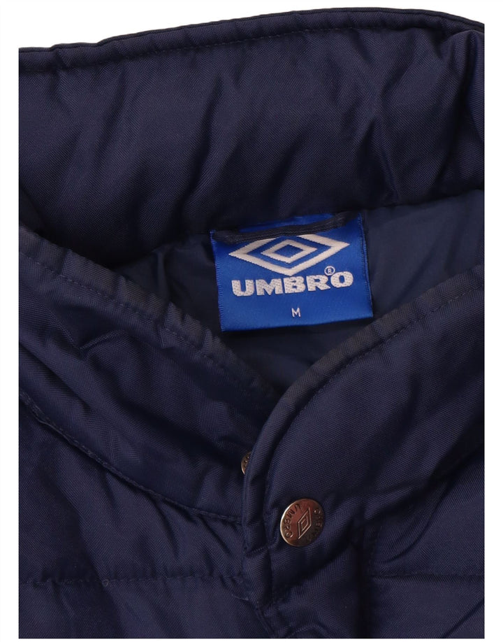 UMBRO Veste matelassée graphique pour hommes UK 38 Nylon bleu marine moyen