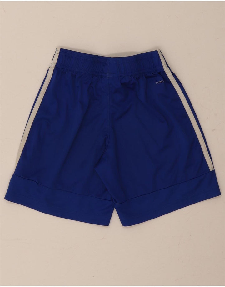 ADIDAS Boys Climalite Sport Shorts 9-10 Years  Blue Polyester