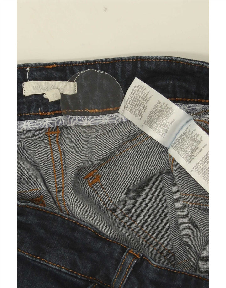 Short en jean White Stuff pour femme UK 12 Medium W30 Bleu marine en coton
