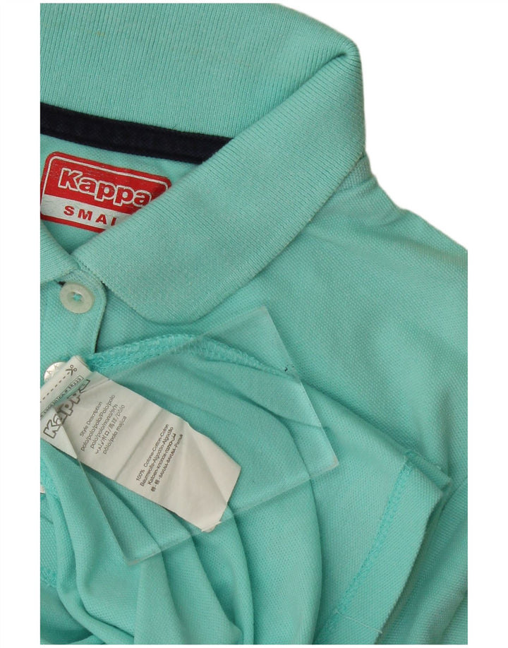 Kappa Polo Femme UK 10 Petit Coton Turquoise