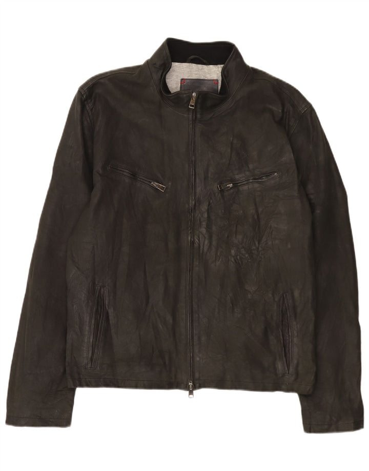 Veste en cuir homme vintage UK 38 Cuir noir moyen