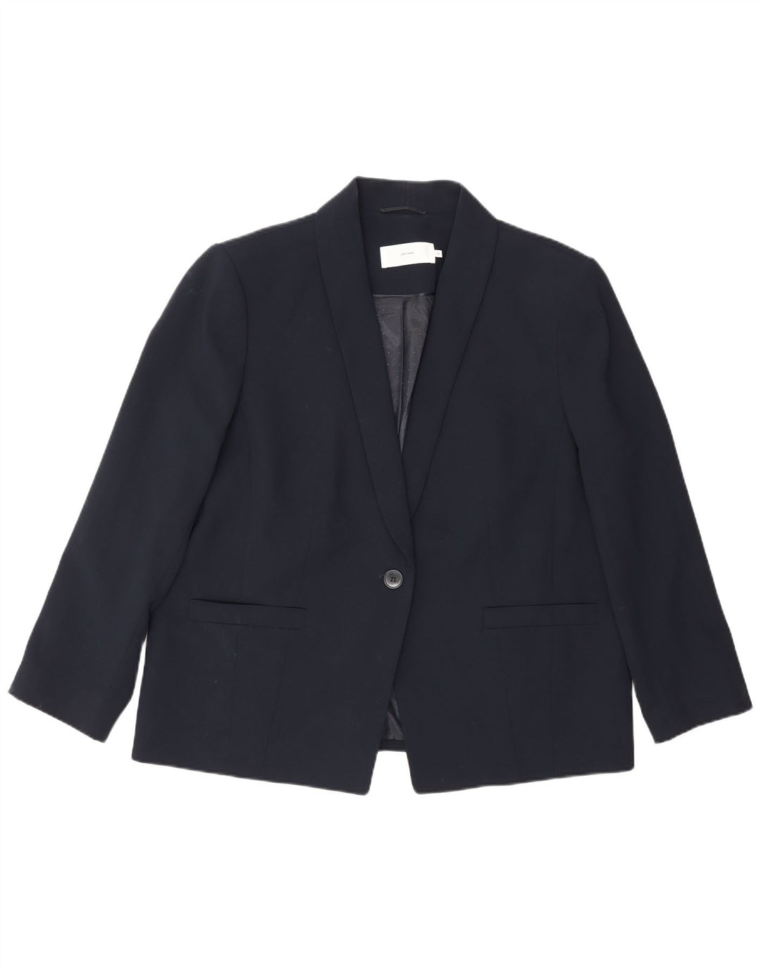 John Lewis Veste blazer à 1 bouton pour femme UK 18 XL Bleu marine Polyester