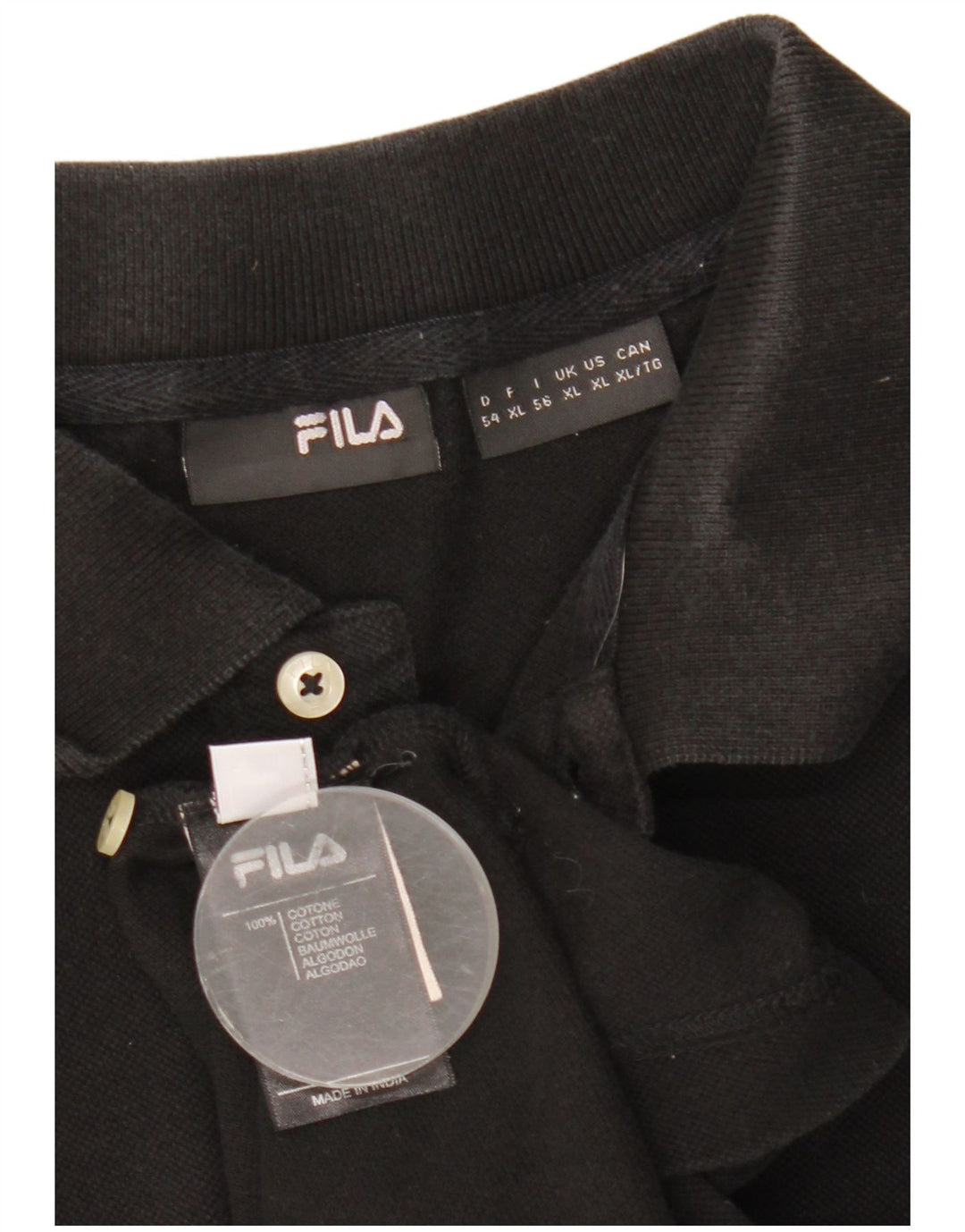 Fila Polo Homme XL Noir Coton