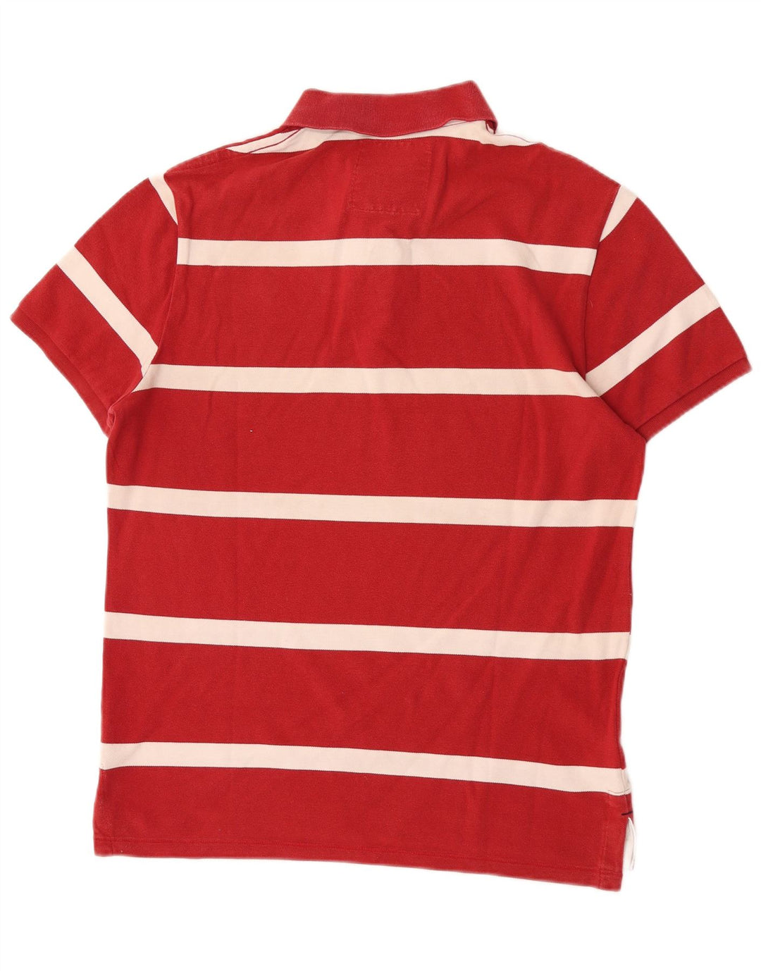 American Eagle Polo à manches courtes pour homme, coupe régulière, grandes rayures rouges
