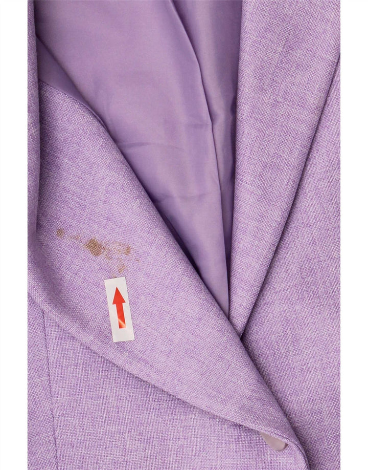 Marks & Spencer Veste blazer standard à 1 bouton pour femme UK 12 Violet moyen