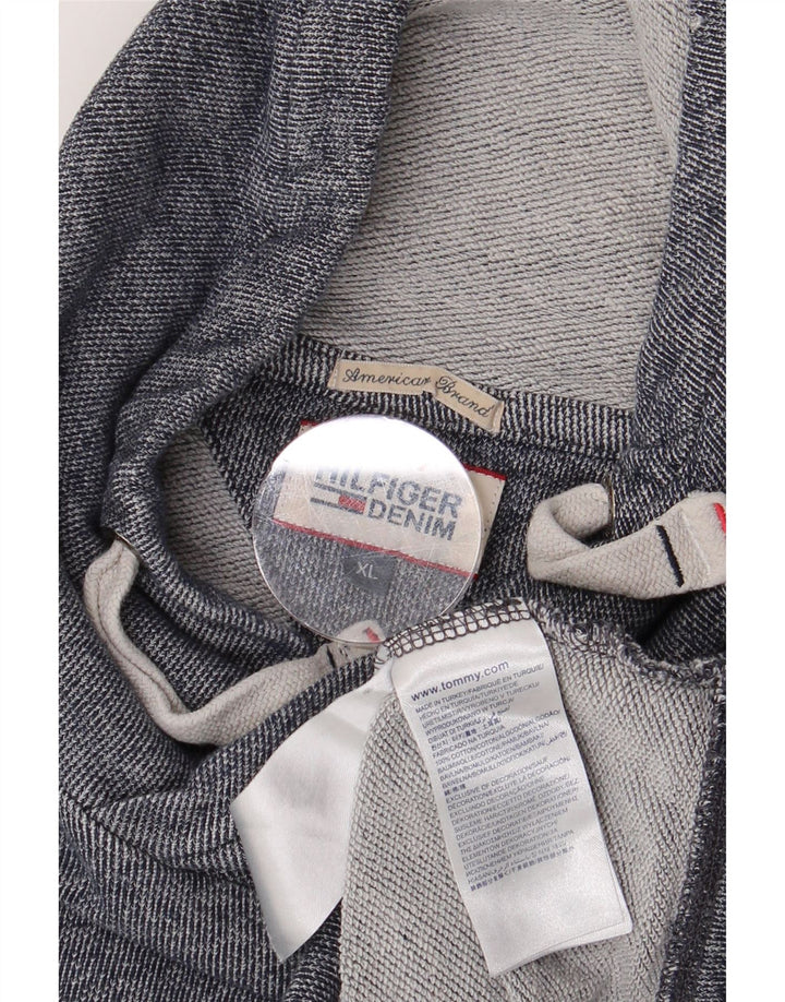 TOMMY HILFIGER Sweat-Shirt Homme XL Bleu Marine Colourblock Coton